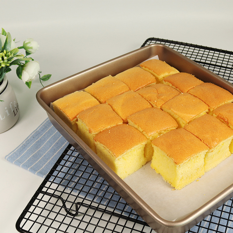 91113 Inches Square NonStick Bakeware Guzao Cake Mold Biscuit Chicken Wings Snowflake Crisp Baking Tray Heavy Steel