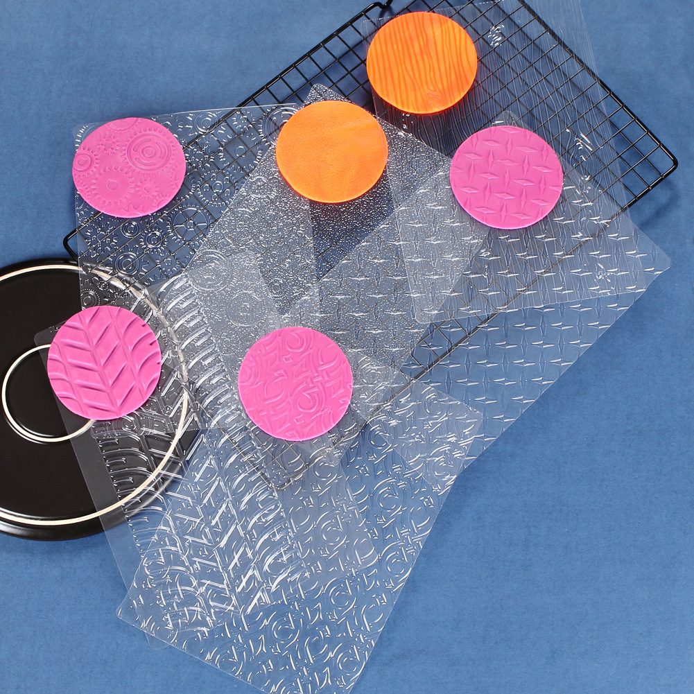 6-Piece Fondant Impression Tire Texture Embossing Mold Cake Biscuit Baking Decorative Pad 6-Piece Fondant Impression Tire Texture Embossing Mold Cake Biscuit Baking Decorative Pad
