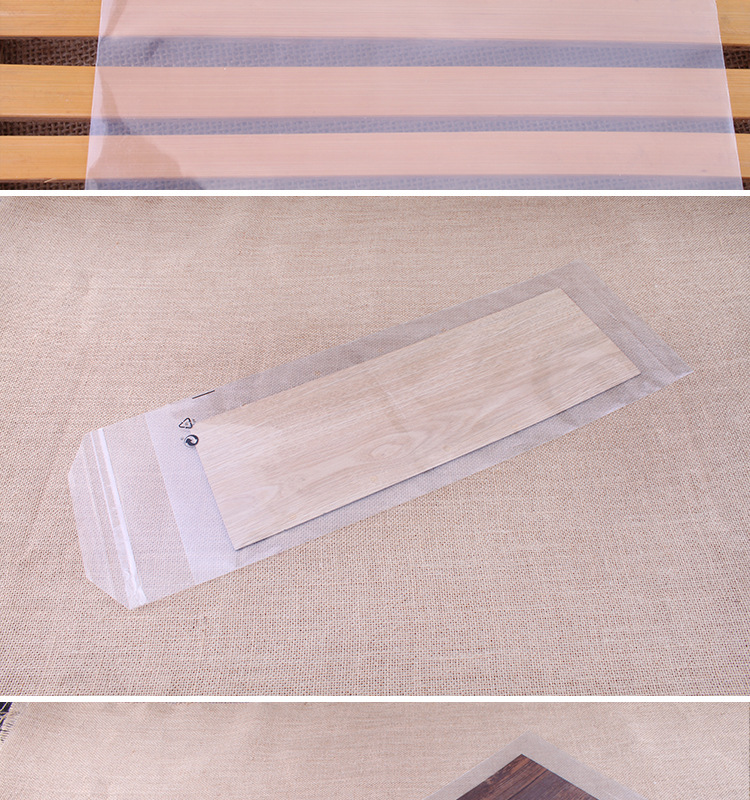 Yiwu double side 16 silk ultra thick pp transparent packaging bag to make the flat knife process lace 0.5 white glue.
