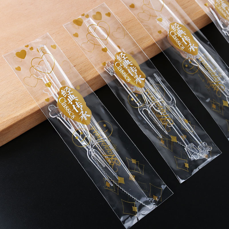 Heritage Disposable Moon Cake Knife and Fork Mid-Autumn Festival Matching Knife and Fork Western Point Bread Knife and Fork 4000 Sets/Box Wholesale