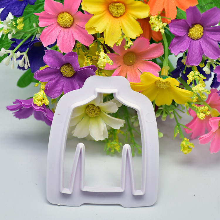 DIY Cake Baking Mold Happy Birthday Balloon Plastic Biscuit Mold Clay Fondant Cake Decoration Cutter