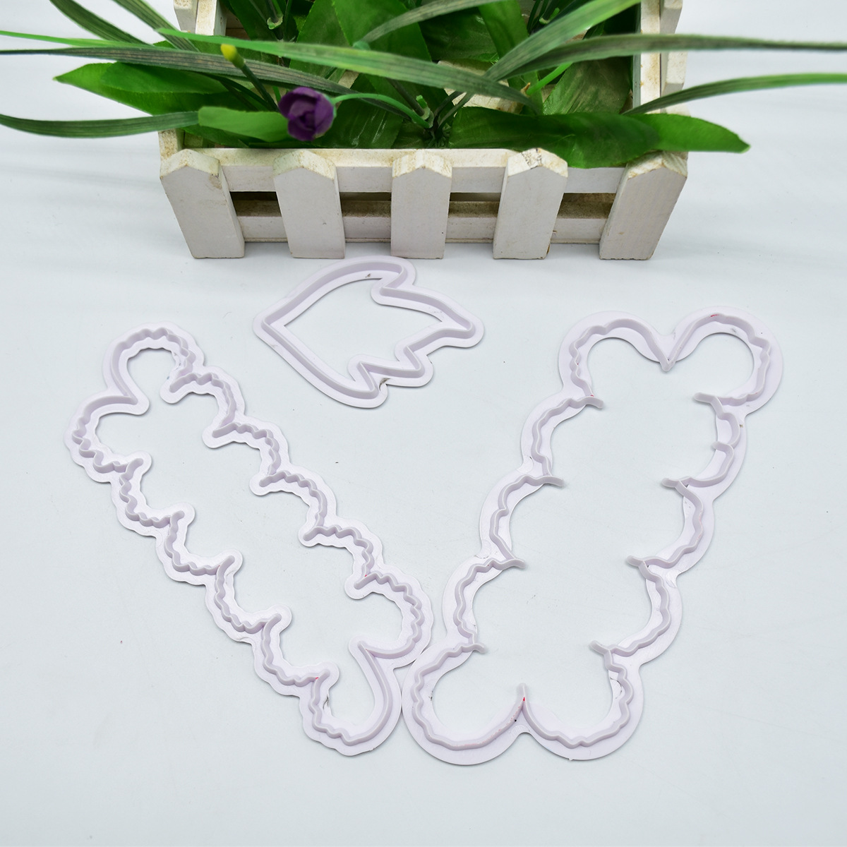 DIY Cake Baking Mold Happy Birthday Balloon Plastic Biscuit Mold Clay Fondant Cake Decoration Cutter