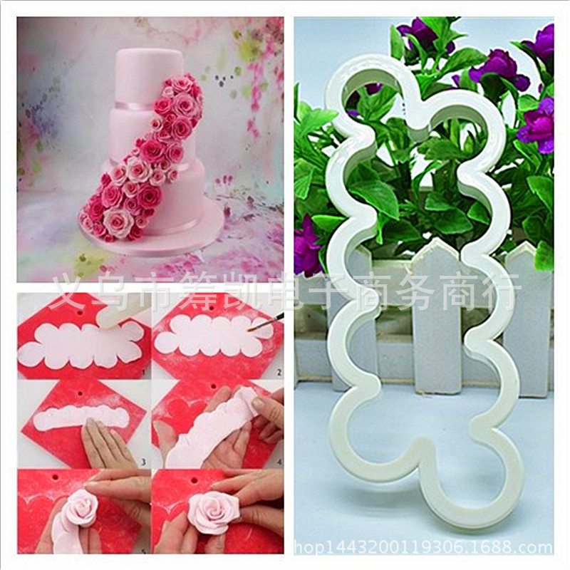 DIY Cake Baking Mold Happy Birthday Balloon Plastic Biscuit Mold Clay Fondant Cake Decoration Cutter