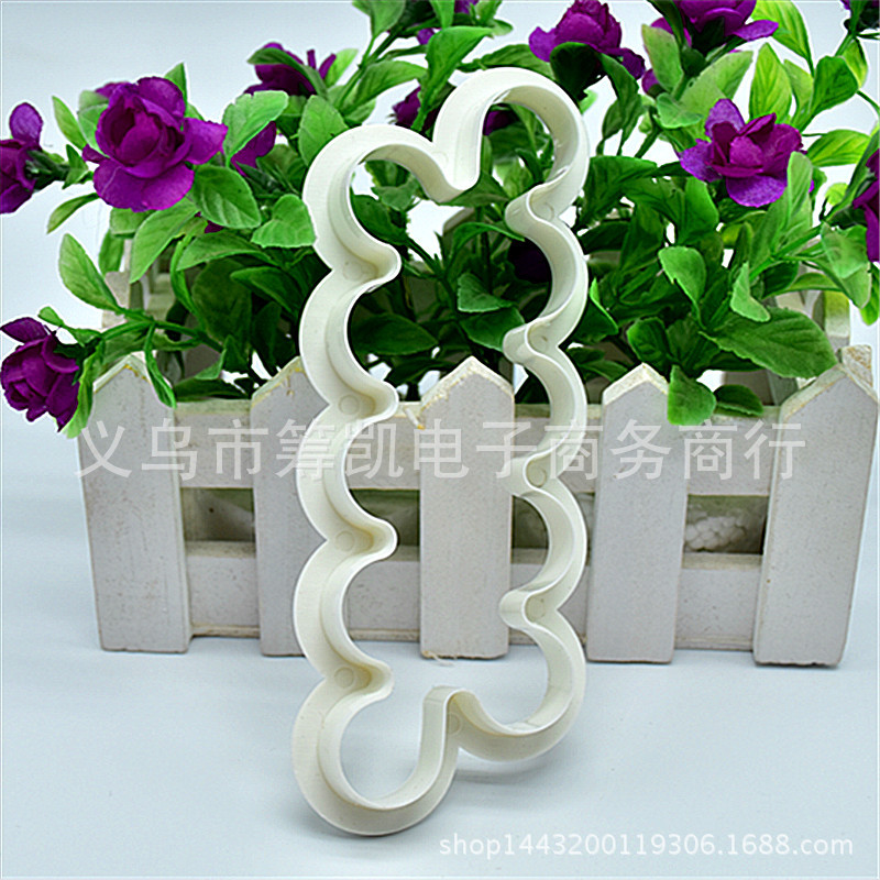 DIY Cake Baking Mold Happy Birthday Balloon Plastic Biscuit Mold Clay Fondant Cake Decoration Cutter