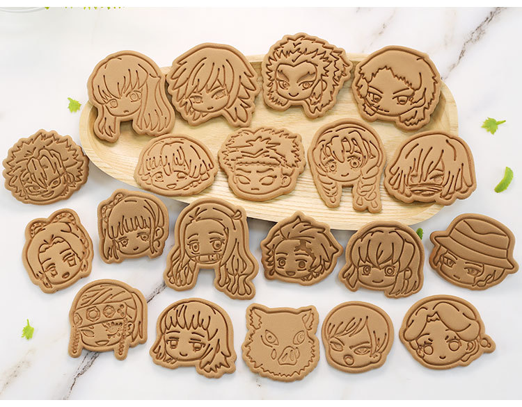 Ghost Killing Blade Cartoon Biscuit Mold Full Set 3d 3d Pressing Baking Cookie Mold DIY Home Baking Tools Ghost Killing Blade Cartoon Biscuit Mold Full Set 3d 3d Pressing Baking Cookie Mold DIY Home Baking Tools