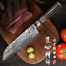 Chef Knife Damascus Vg10 Sharp Cleaver Peeling Blue Resin Honeycomb Home Kitchen Small Kitchen Knife