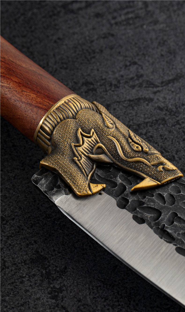 Knife Longquan Forging Kitchen Knife Bone Cutting Meat Cutting DualPurpose Knife Jia HandMade Sharp Chef Knife J