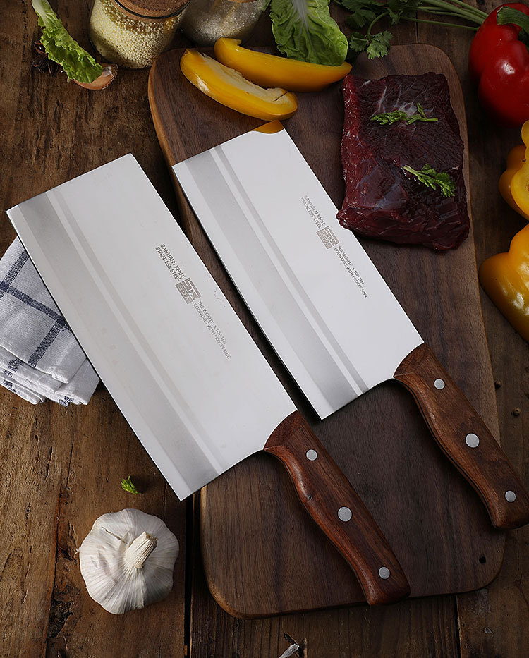 People No 2 Mulberry Knife Hotel Kitchen Chef Knife Kitchen Knife Stainless Steel Meat Cutting Knife Slicing Knife