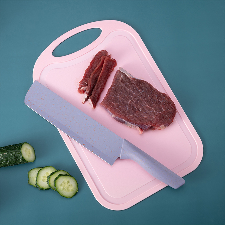 Kitchen Knife Color Six-Piece Gift Knife Set New Wheat Straw Household Kitchen Stainless Steel Kitchen Knife