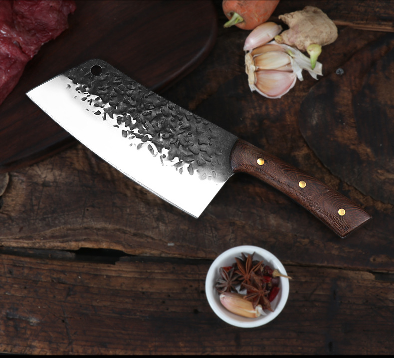 Cleaver Slicing Knife Kitchen Household Forging Meat Cutting Slaughter Kitchen Knife Vintage Forging Small Kitchen Knife