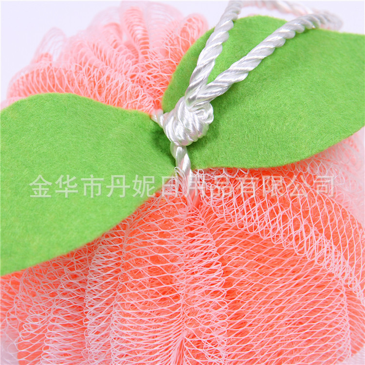 Factory Direct Sales Hot Sale Color Apple Bath Flower High Quality Three-Strand Rope Bath Ball Environmental Protection PE BATH ESSENTIAL