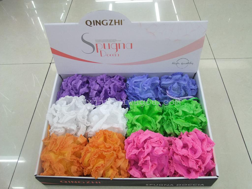 Gift Box Packaging Bath Sponge Bath Ball Large Shower Net Ball Customized Mixed Batch
