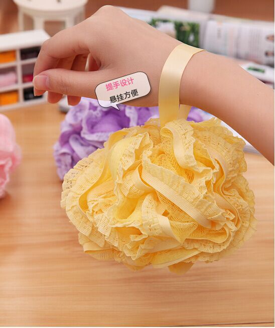 Korean version of lacy side bath ball bath flower bubble bath can be hung bath brush wipe bath Korean version of lacy side bath ball bath flower bubble bath can be hung bath brush wipe bath