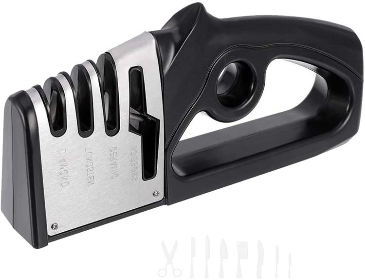 Four-in-One Fast Sharpening Device Sharpening Stone Kitchen Knife Sharpening Sharpening Scissors Diamond Tungsten Steel Sharpening Rod Sharpening Tool