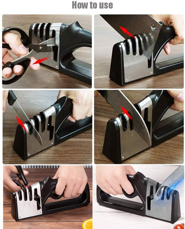 Four-in-One Fast Sharpening Device Sharpening Stone Kitchen Knife Sharpening Sharpening Scissors Diamond Tungsten Steel Sharpening Rod Sharpening Tool Four-in-One Fast Sharpening Device Sharpening Stone Kitchen Knife Sharpening Sharpening Scissors Diamond Tungsten Steel Sharpening Rod Sharpening Tool