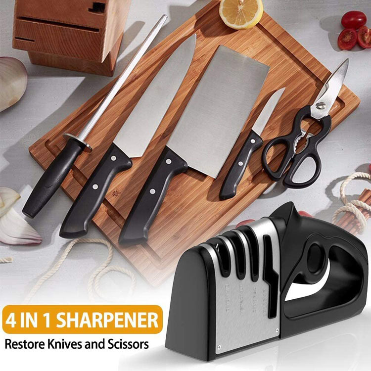 Four-in-One Fast Sharpening Device Sharpening Stone Kitchen Knife Sharpening Sharpening Scissors Diamond Tungsten Steel Sharpening Rod Sharpening Tool Four-in-One Fast Sharpening Device Sharpening Stone Kitchen Knife Sharpening Sharpening Scissors Diamond Tungsten Steel Sharpening Rod Sharpening Tool