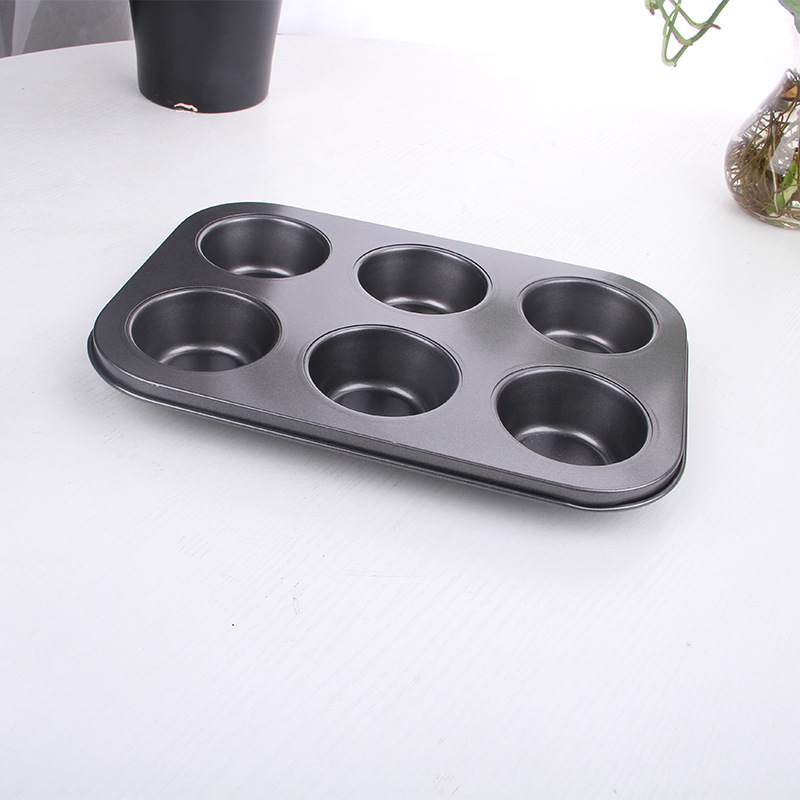 Non-Stick Cake Mold 12-Piece Carbon Steel Baking round Cake Mold Teflon Coated Baking Tray Oven Utensils Baking