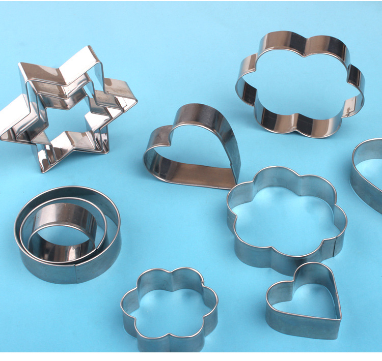 430 Stainless Steel 12-Piece Set Cookie Cutter Cake Mold Cookie Cutter Cake Mold Cookie Cutter