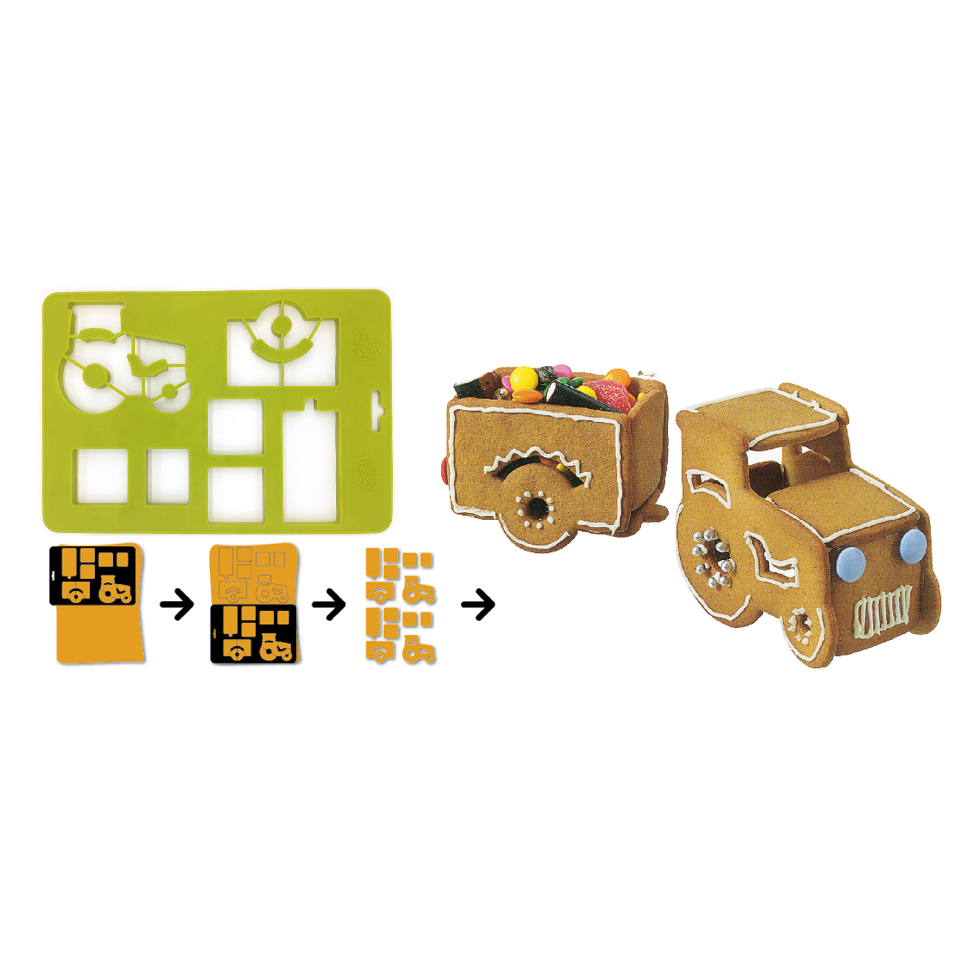 Pancake House Cake Mold Three-Dimensional Castle Plastic Cookie Mold New Baking Mold Set