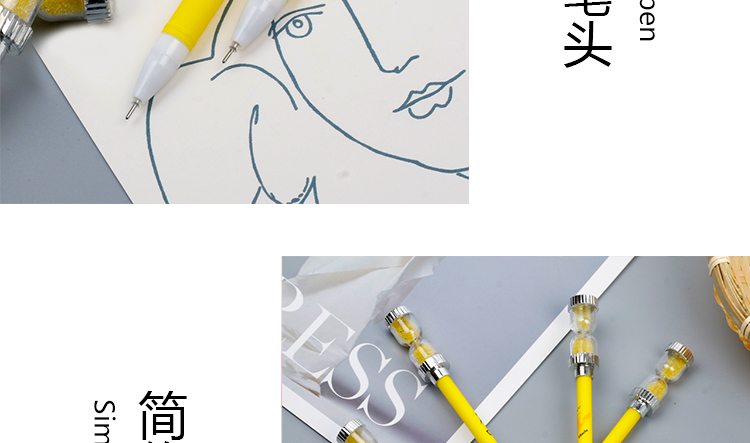Pikachu Hourglass Gel Pen Creative Cartoon Cute Pupils' Stationery Children's Prizes Whole Class Gift Wholesale Pikachu Hourglass Gel Pen Creative Cartoon Cute Pupils' Stationery Children's Prizes Whole Class Gift Wholesale