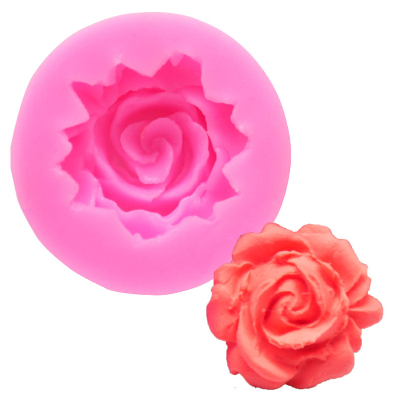1 small rose silicone mold rose flower cake mold turning sugar chocolate cake mold