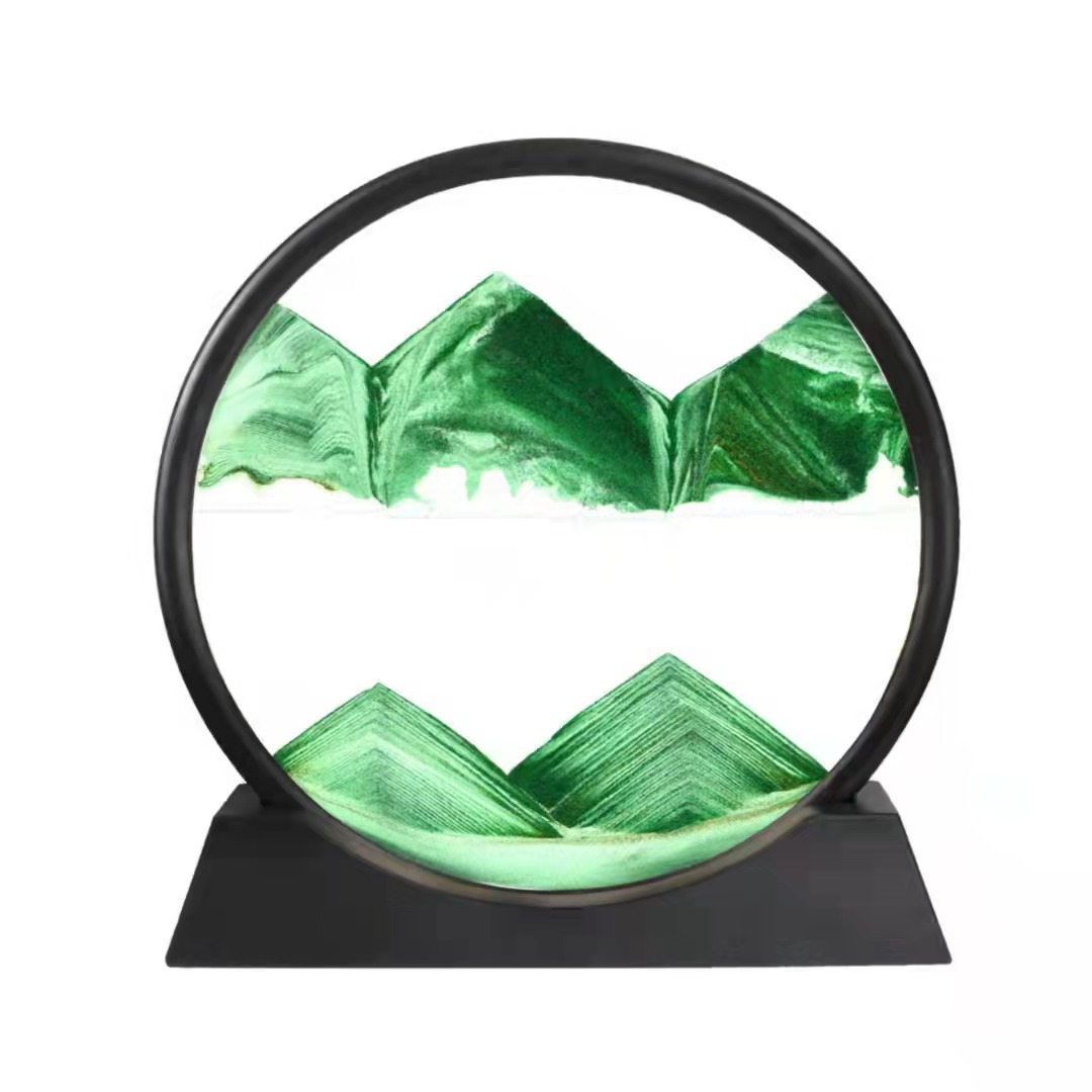 Creative Hourglass Decoration Liquid Decompression Quicksand Painting Office Desk Surface Panel Living Room Bedside Table Decorations Birthday Gift