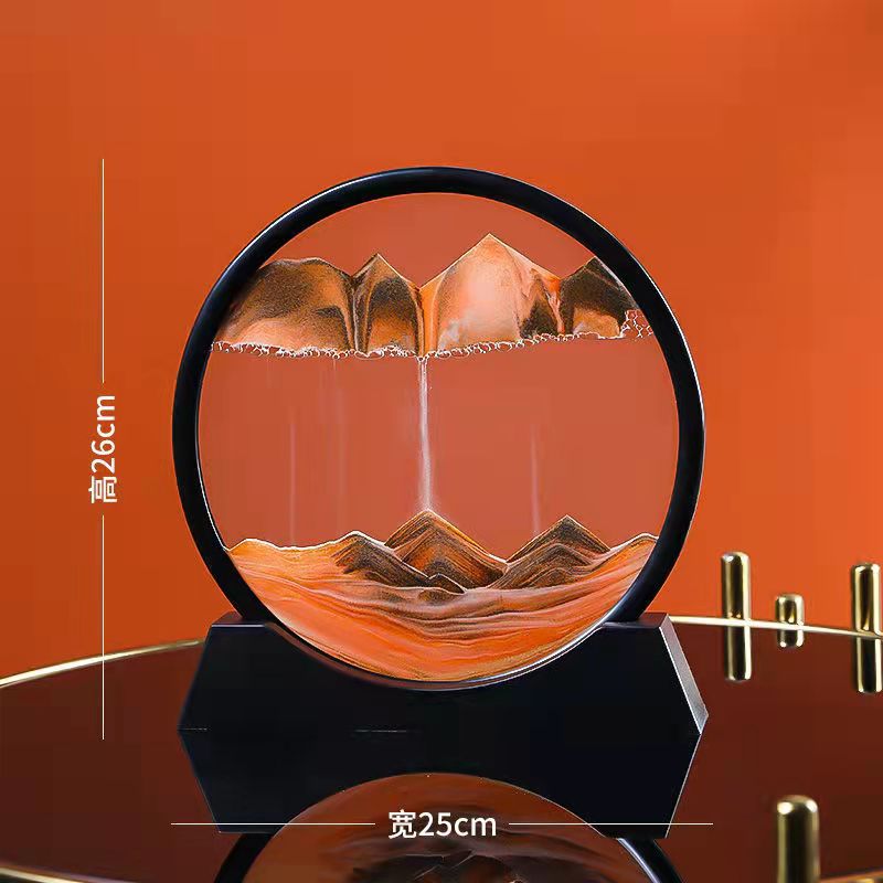 Creative Hourglass Decoration Liquid Decompression Quicksand Painting Office Desk Surface Panel Living Room Bedside Table Decorations Birthday Gift