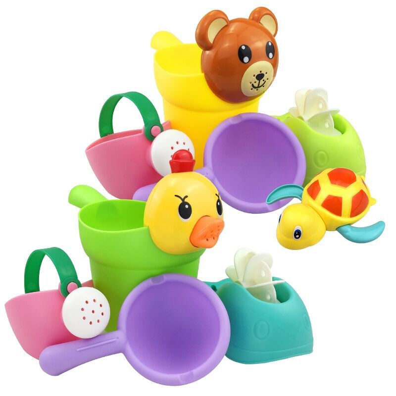 Children&#039;s Beach Toys Baby Thickened Soft Glue Shovel and Bucket Children Hourglass Sand Digging Sand Playing Sand Tool Set