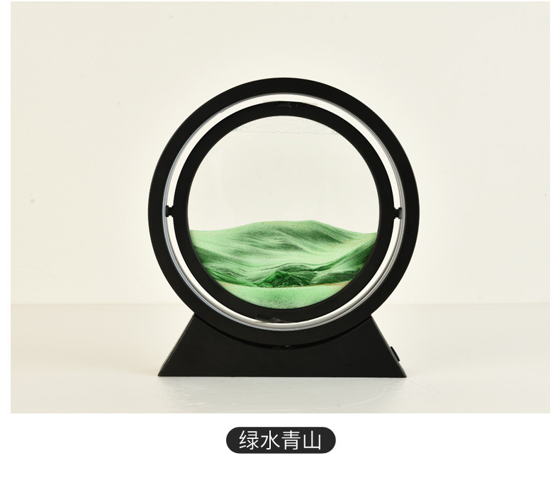 Creative Quicksand Painting Hourglass Decoration Lamp Office Living Room Decorations Moving into the New House Wedding Gift New Year Practical