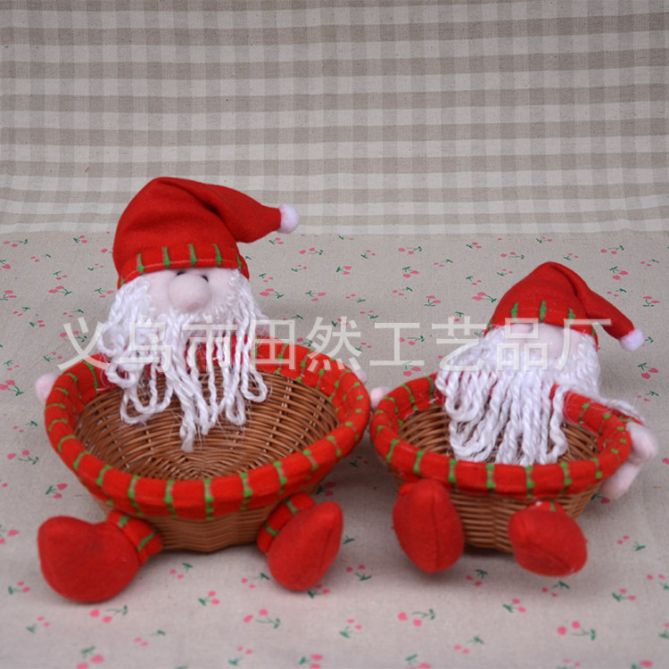 Factory outlets Santa Claus PP addendum two clutter storage basket hand baskets