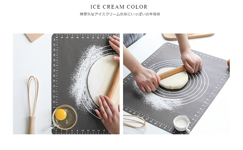 Household Thickened Silicone Dough Kneading Food Grade Silica Gel Pad Dough Rolling Pad Baking Mat Baking Tool Multifunctional Mat