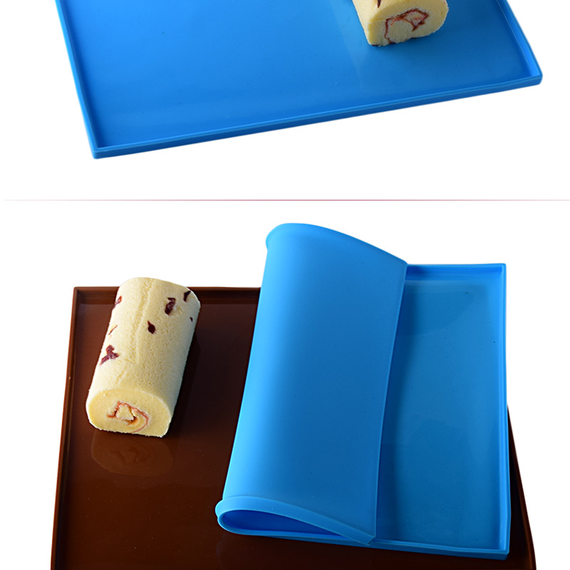 Silicone Cake Roll Mat, Silicone Swiss Roll, Silicone Leak-Proof Pad Baking Tray Mat, Silicone Dining Table Cushion