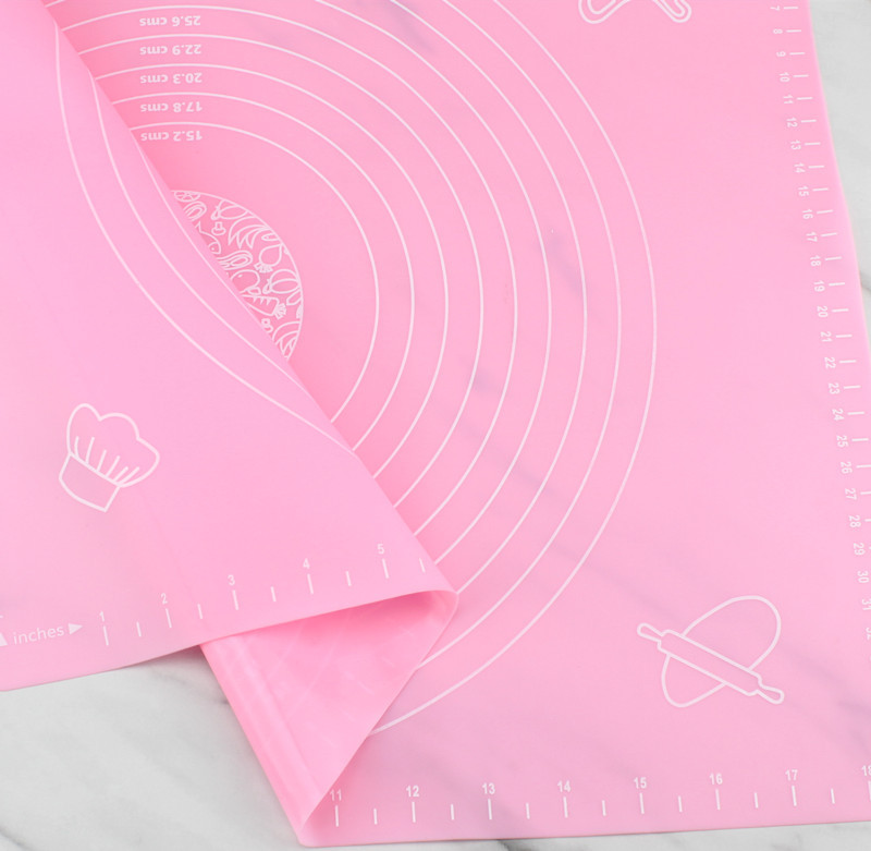 Large Thick Silicone Dough Kneading Food Grade Dough Rolling Pad Baking Mat Non-Stick Plastic Chopping Board Silica Gel Pad Panel