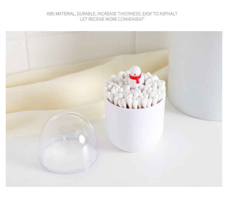 Creative Christmas combination cotton swab box, snowman toothpick box, dust swab box with cover Creative Christmas combination cotton swab box, snowman toothpick box, dust swab box with cover