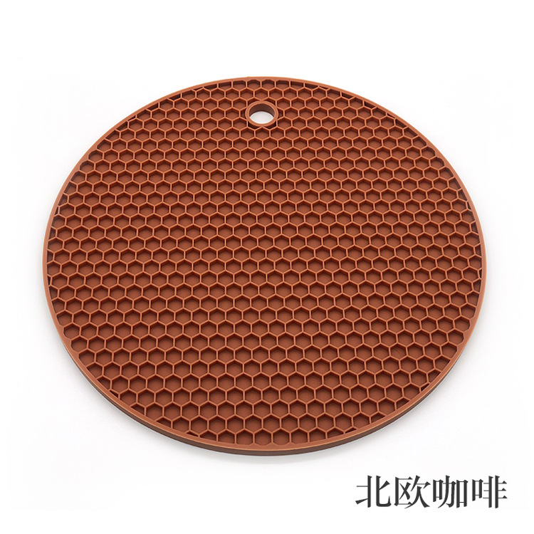 22/30cm Large Size Anti-Scald Silicone Heat Proof Mat Potholder Dining Table Cushion Large Size Silicone Honeycomb Pad Casserole Mat Potholder