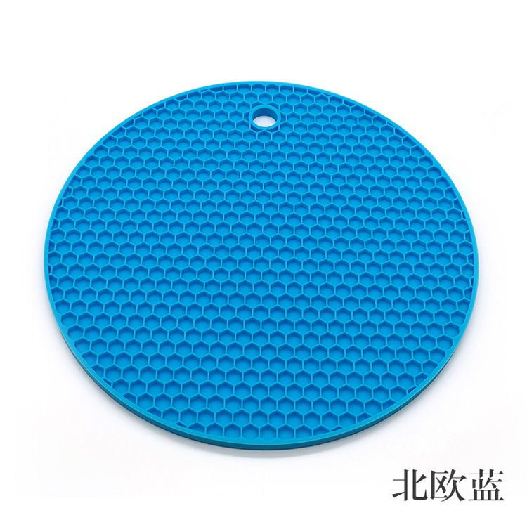 22/30cm Large Size Anti-Scald Silicone Heat Proof Mat Potholder Dining Table Cushion Large Size Silicone Honeycomb Pad Casserole Mat Potholder