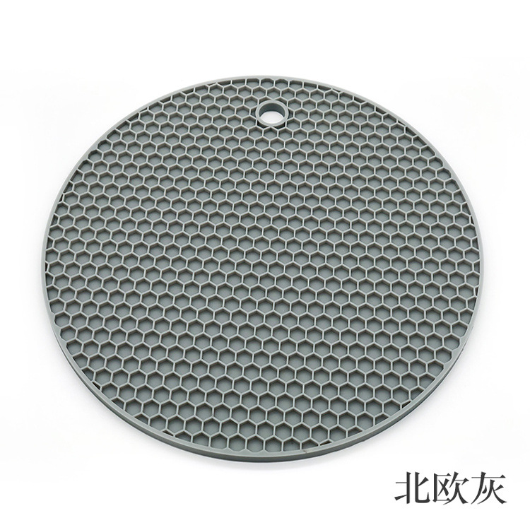 22/30cm Large Size Anti-Scald Silicone Heat Proof Mat Potholder Dining Table Cushion Large Size Silicone Honeycomb Pad Casserole Mat Potholder