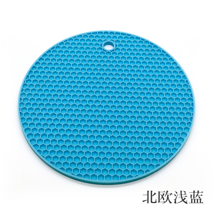 22/30cm Large Size Anti-Scald Silicone Heat Proof Mat Potholder Dining Table Cushion Large Size Silicone Honeycomb Pad Casserole Mat Potholder