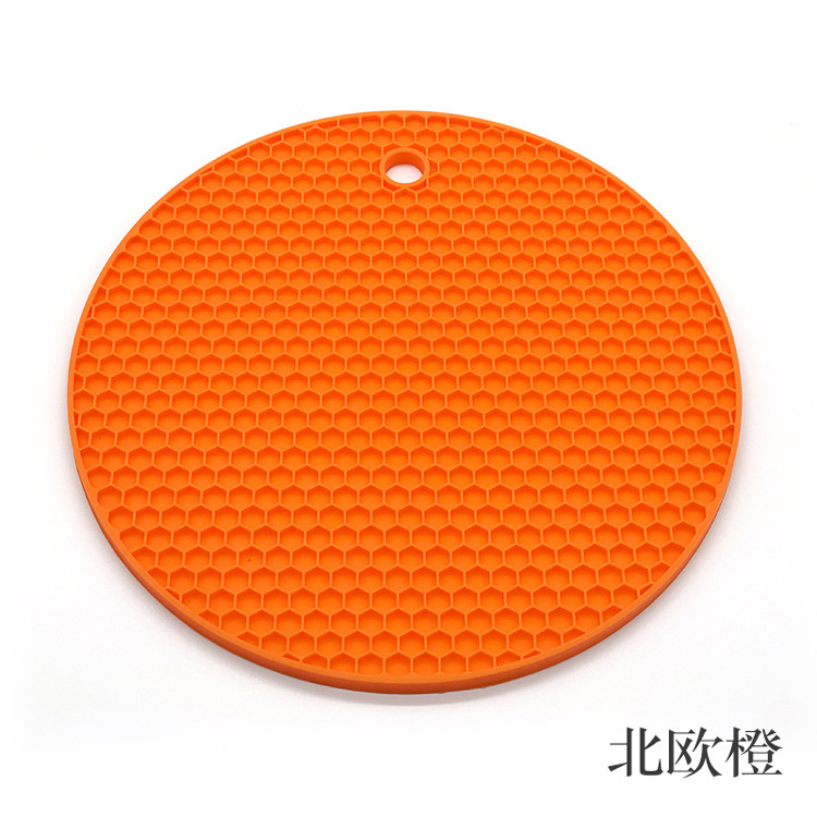 22/30cm Large Size Anti-Scald Silicone Heat Proof Mat Potholder Dining Table Cushion Large Size Silicone Honeycomb Pad Casserole Mat Potholder
