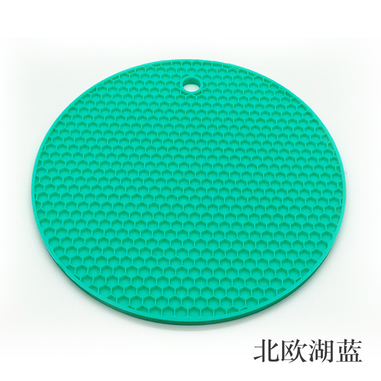 22/30cm Large Size Anti-Scald Silicone Heat Proof Mat Potholder Dining Table Cushion Large Size Silicone Honeycomb Pad Casserole Mat Potholder