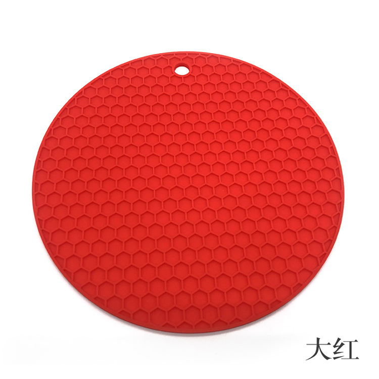 22/30cm Large Size Anti-Scald Silicone Heat Proof Mat Potholder Dining Table Cushion Large Size Silicone Honeycomb Pad Casserole Mat Potholder