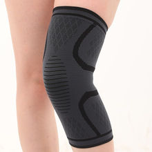 Sports Nylon Knee Pad Silicone Double Corrugated Breathable Knitted Knee Pads Four Seasons Sports Protective Gear Cross-Border
