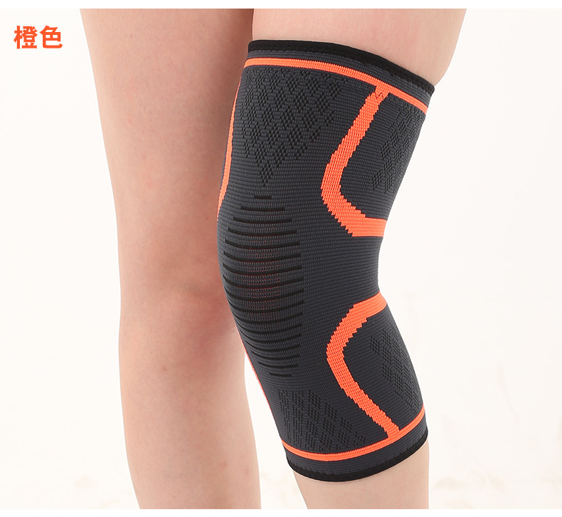Sports Nylon Knee Pad Silicone Double Corrugated Breathable Knitted Knee Pads Four Seasons Sports Protective Gear Cross-Border