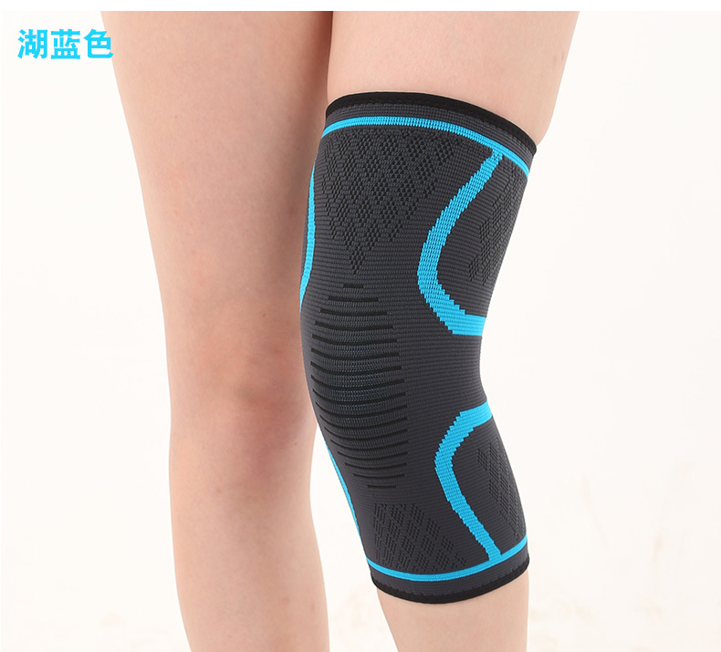 Sports Nylon Knee Pad Silicone Double Corrugated Breathable Knitted Knee Pads Four Seasons Sports Protective Gear Cross-Border