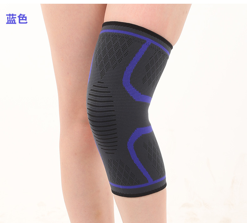 Sports Nylon Knee Pad Silicone Double Corrugated Breathable Knitted Knee Pads Four Seasons Sports Protective Gear Cross-Border