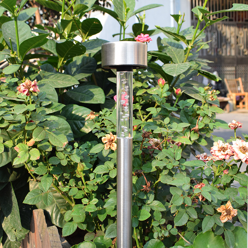 Amazon Outdoor Solar Acrylic Stick Small Tube Light Courtyard Decoration Landscape Lamp Lawn Plug Small Night Lamp