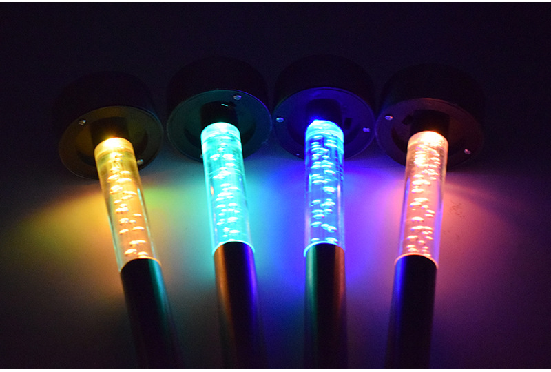 Amazon Outdoor Solar Acrylic Stick Small Tube Light Courtyard Decoration Landscape Lamp Lawn Plug Small Night Lamp