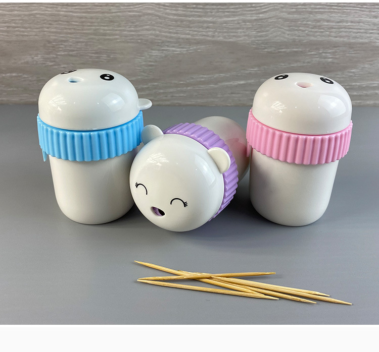 Miaocai Cartoon Bear Canned Toothpick Disposable Natural Bamboo Double Thin Head Toothpick 350 Wholesale Manufacturers Miaocai Cartoon Bear Canned Toothpick Disposable Natural Bamboo Double Thin Head Toothpick 350 Wholesale Manufacturers