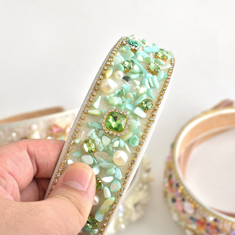 Spot Korean Headband DIY Handmade Stick-on Crystals Hairware Headband Korean Finished Rhinestone Factory Direct Sales Spot Korean Headband DIY Handmade Stick-on Crystals Hairware Headband Korean Finished Rhinestone Factory Direct Sales