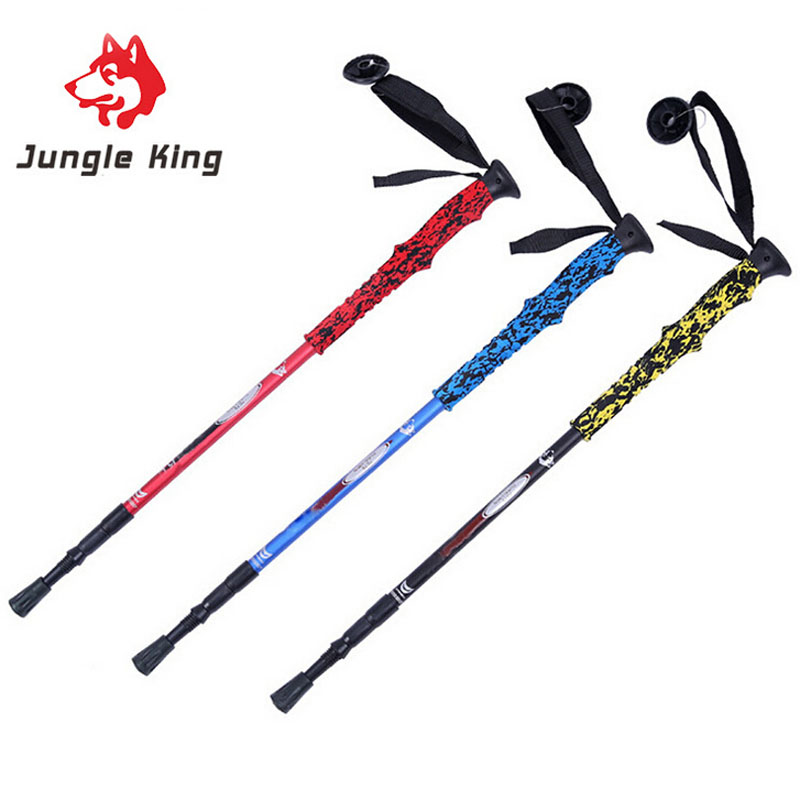 Sled dog outdoor climbing stick 7075 cork handle telescopic Climbing Stick